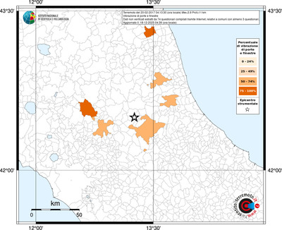 Mappa territorio comunale con almeno 3 questionari