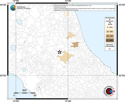 Mappa territorio comunale con almeno 3 questionari
