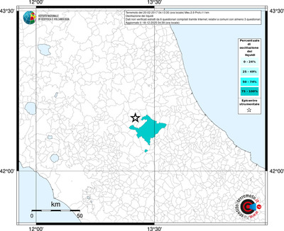 Mappa territorio comunale con almeno 3 questionari