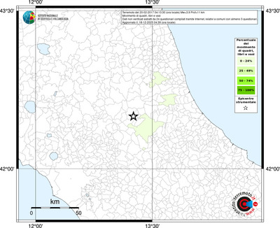 Mappa territorio comunale con almeno 3 questionari