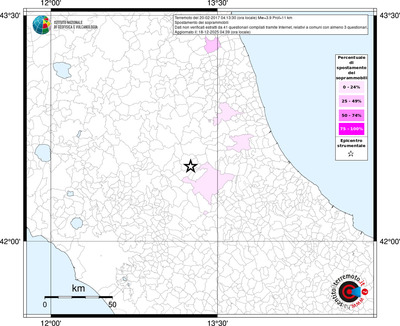 Mappa territorio comunale con almeno 3 questionari
