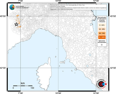 Mappa territorio comunale con almeno 3 questionari
