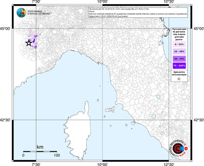 Mappa territorio comunale con almeno 3 questionari