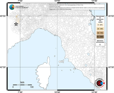 Mappa territorio comunale con almeno 3 questionari