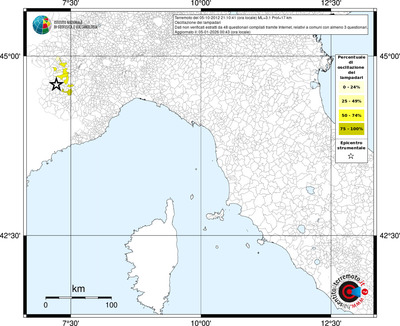 Mappa territorio comunale con almeno 3 questionari
