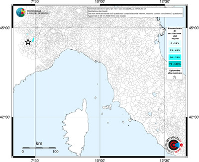 Mappa territorio comunale con almeno 3 questionari