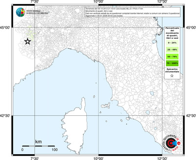 Mappa territorio comunale con almeno 3 questionari