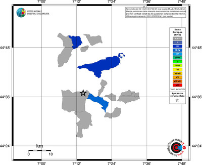 Mappa EMS - territori comuni