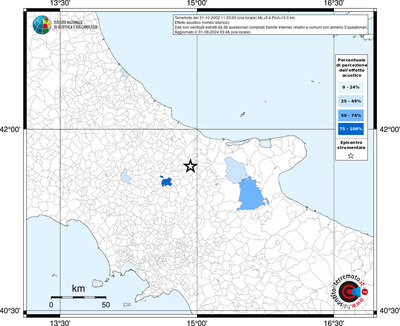 Mappa effetto tematico riferita ai limiti comunali