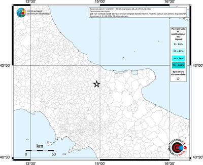 Mappa effetto tematico riferita ai limiti comunali