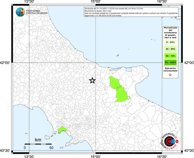 Mappa effetto tematico riferita ai limiti comunali