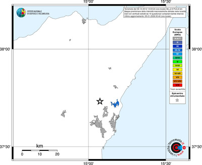 Mappa EMS - territori località
