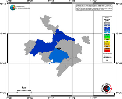 Mappa EMS - territori comuni