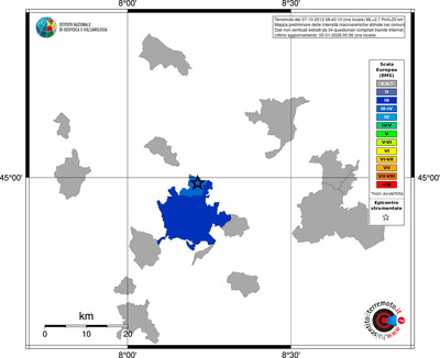 Mappa EMS - territori comuni