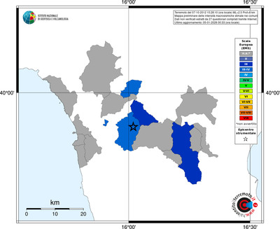 Mappa EMS - territori comuni