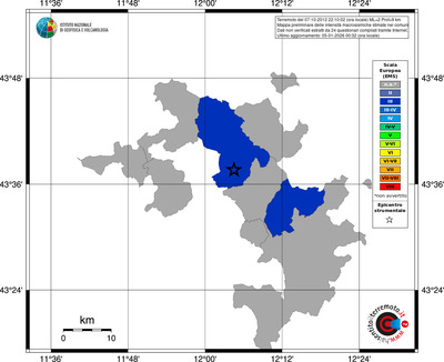 Mappa EMS - territori comuni