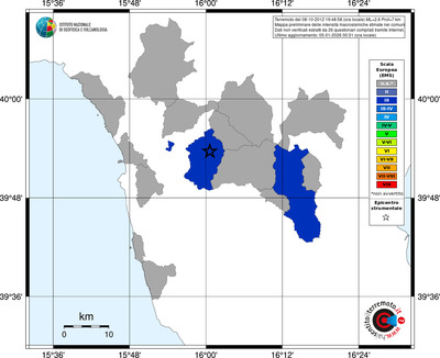 Mappa EMS - territori comuni