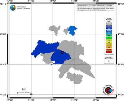 Mappa EMS - territori comuni