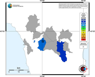 Mappa EMS - territori comuni