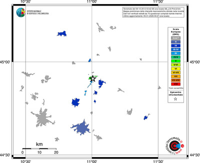 Mappa EMS - territori località