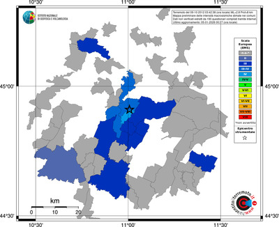 Mappa EMS - territori comuni