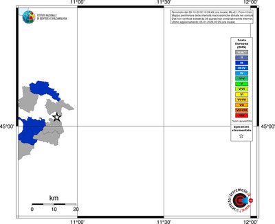 Mappa EMS - territori comuni