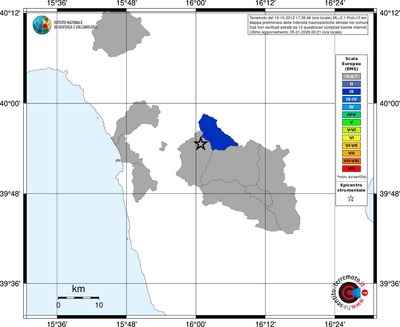 Mappa EMS - territori comuni