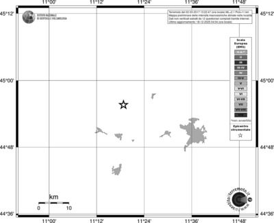 Mappa EMS - territori località