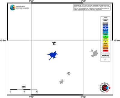 Mappa EMS - territori località