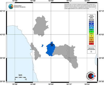 Mappa EMS - territori comuni
