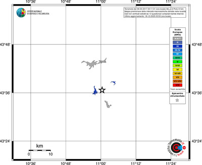 Mappa EMS - territori località