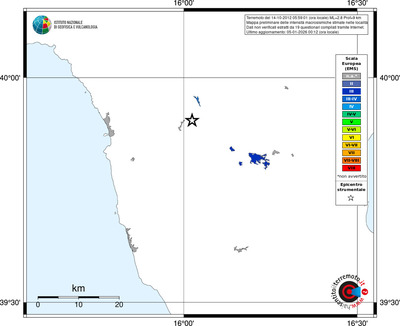 Mappa EMS - territori località