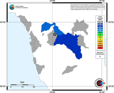 Mappa EMS - territori comuni