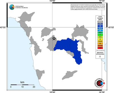 Mappa EMS - territori comuni