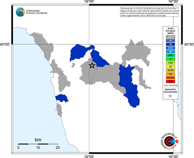 Mappa EMS - territori comuni