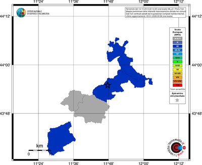 Mappa EMS - territori comuni