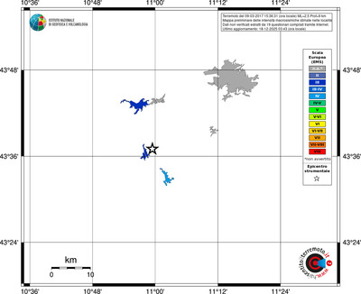 Mappa EMS - territori località