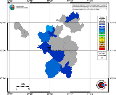 Mappa EMS - territori comuni