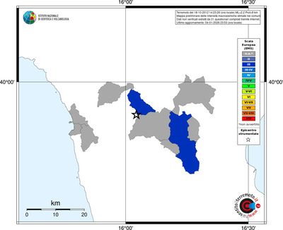 Mappa EMS - territori comuni