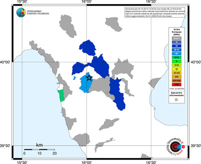 Mappa EMS - territori comuni