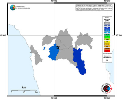 Mappa EMS - territori comuni