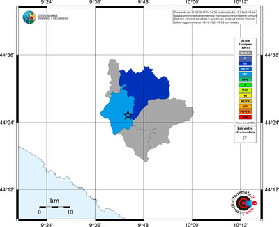 Mappa EMS - territori comuni