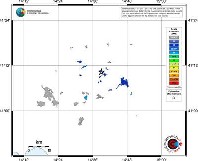 Mappa EMS - territori località
