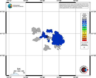 Mappa EMS - territori comuni