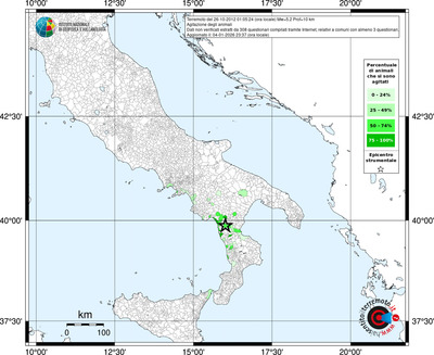 Mappa territorio comunale con almeno 3 questionari