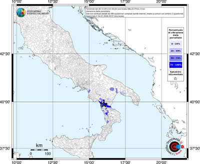 Mappa territorio comunale con almeno 3 questionari