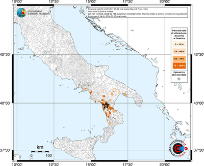 Mappa territorio comunale con almeno 3 questionari