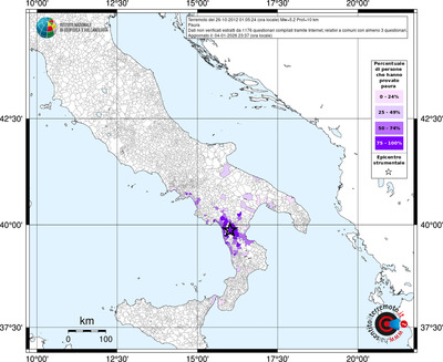 Mappa territorio comunale con almeno 3 questionari