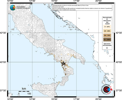Mappa territorio comunale con almeno 3 questionari