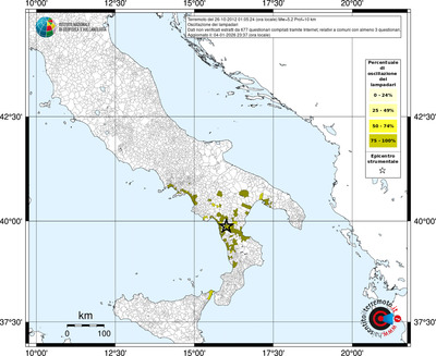 Mappa territorio comunale con almeno 3 questionari